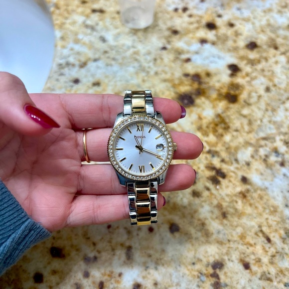 Fossil Women\'s Scarlette Two-Tone Stainless Steel Bracelet Watch 32mm